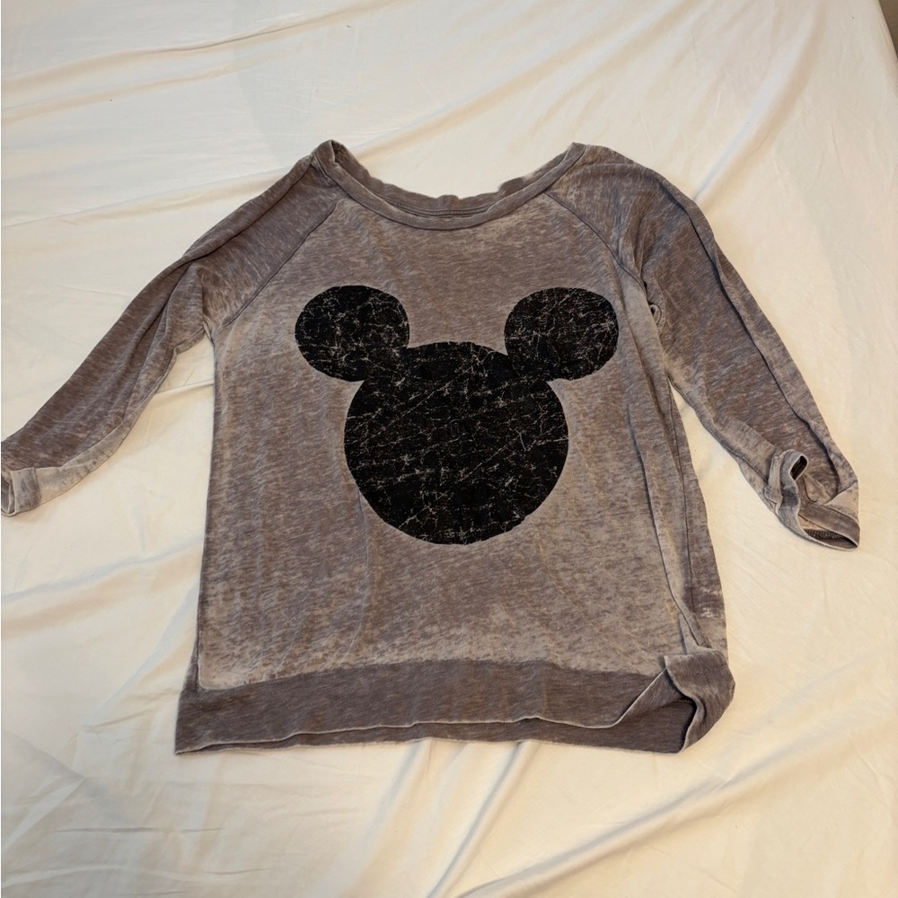 Disney Burnout Mickey 3/4 sleeve shirt
